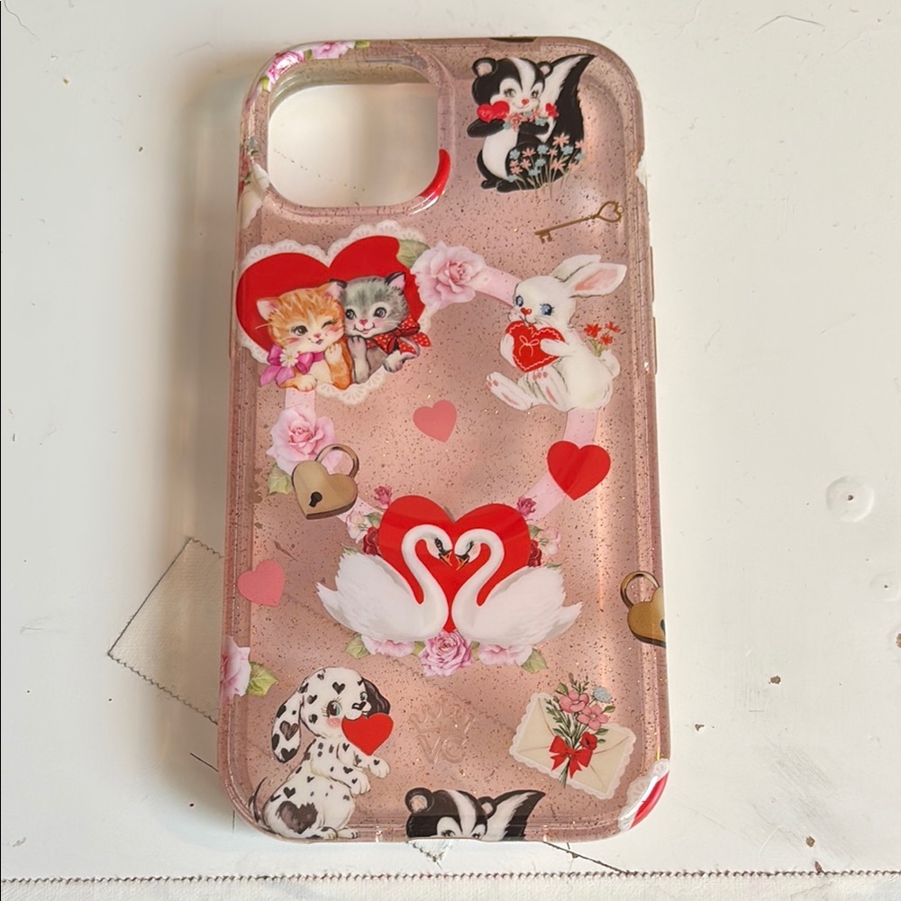 Cute Animal Heart Design Phone Case